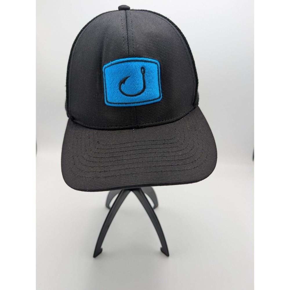 Avid Hat Cap Black Fishing Gear Fish Hooks‎ Flex Size S/M